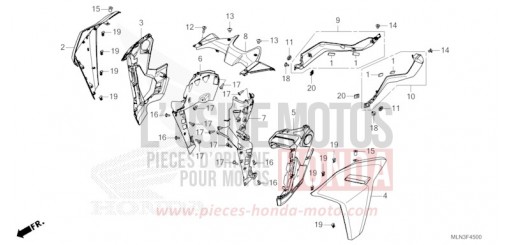 CARENAGE MILIEU (1) CRF1100AR de 2024